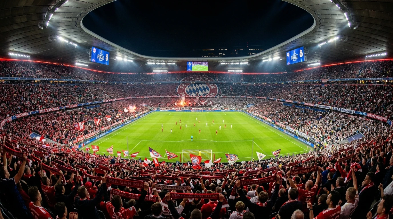 European Championship Match Night Stadium Atmosphere